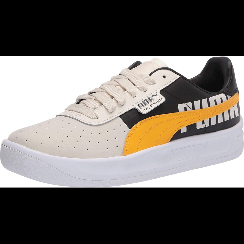 PUMA California Men’s Cream & Yellow Low-Top Sneaker